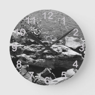Drift wood round clock