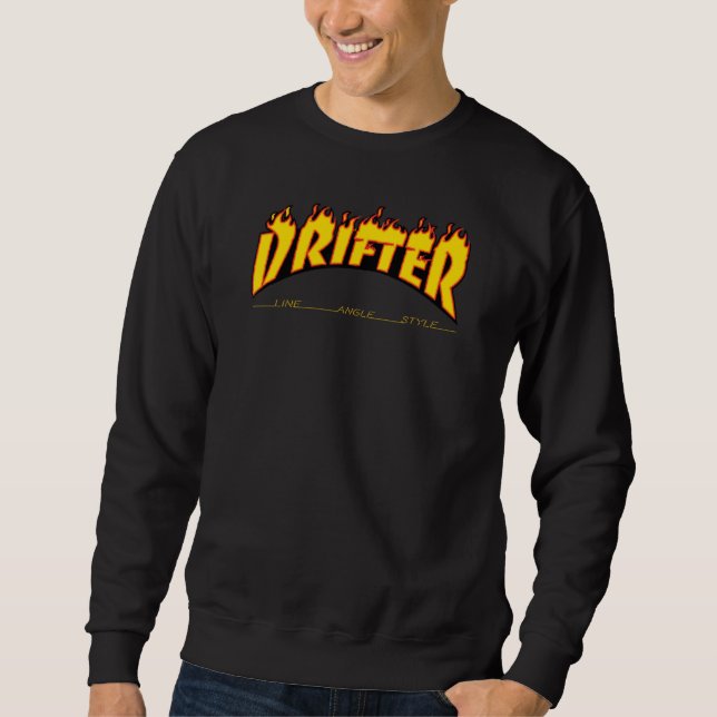 Drifter  Drift Drifting Racing Flame  Tee (Front)