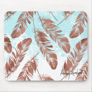 Drifting Feathers Mouse Pad