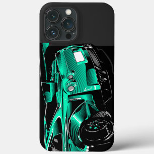 DRIFTING GREEN JAPANESE TUNED CAR iPhone 13 PRO MAX CASE