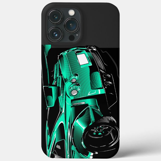 DRIFTING GREEN JAPANESE TUNED CAR Case-Mate iPhone CASE (Back)