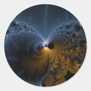 Drifting Jellies - Fractal Art Classic Round Sticker