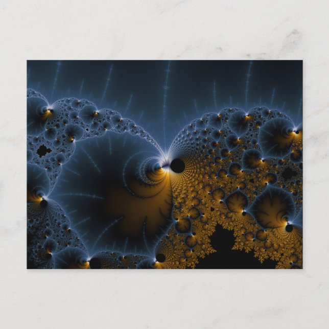 Drifting Jellies - Fractal Art Postcard (Front)