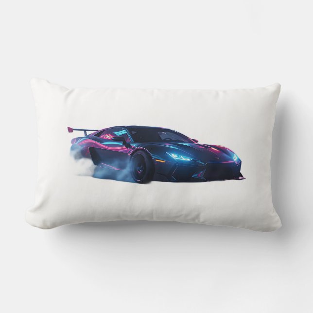 Drifting with roar - night exclusive edition lumbar cushion (Front)