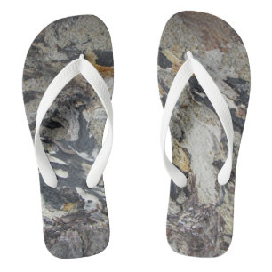 Driftwood Abstract Pattern Pacific Ocean Beach Thongs