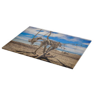 Driftwood artwork on Hokitika Beach, New Zealand Cutting Board