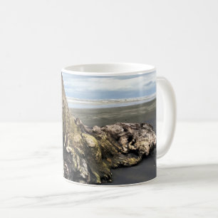 Driftwood at Benson Beach, Cape Disappointment, WA Coffee Mug
