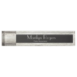 Driftwood Background Nameplate