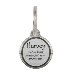 Driftwood Background Pet Tag