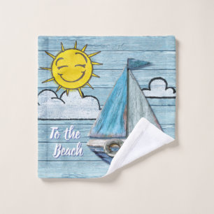 Driftwood Beach design Yacht Face Towel