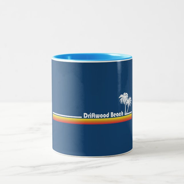 Driftwood Beach Georgia Two-Tone Coffee Mug (Center)