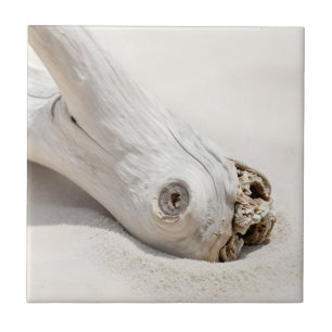 Driftwood Beach Wood Organic Coastal Minimalist Ceramic Tile