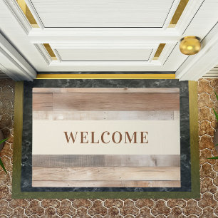 Driftwood beige brown welcome doormat