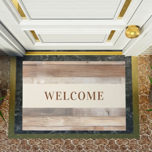 Driftwood beige brown welcome doormat (Creator Uploaded)