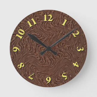 Driftwood Camo Round Clock
