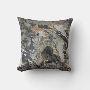 Driftwood Grain Pattern Photo Rustic Beach Nature Cushion