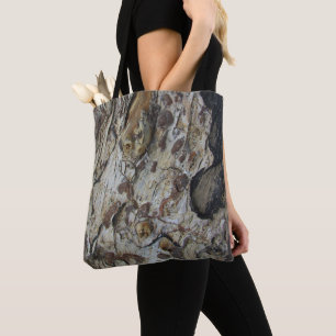 Driftwood Grain Pattern Photo Rustic Woodgrain Tote Bag