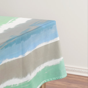 Driftwood Grey Green Blue Watercolor 52" x 70" Tablecloth