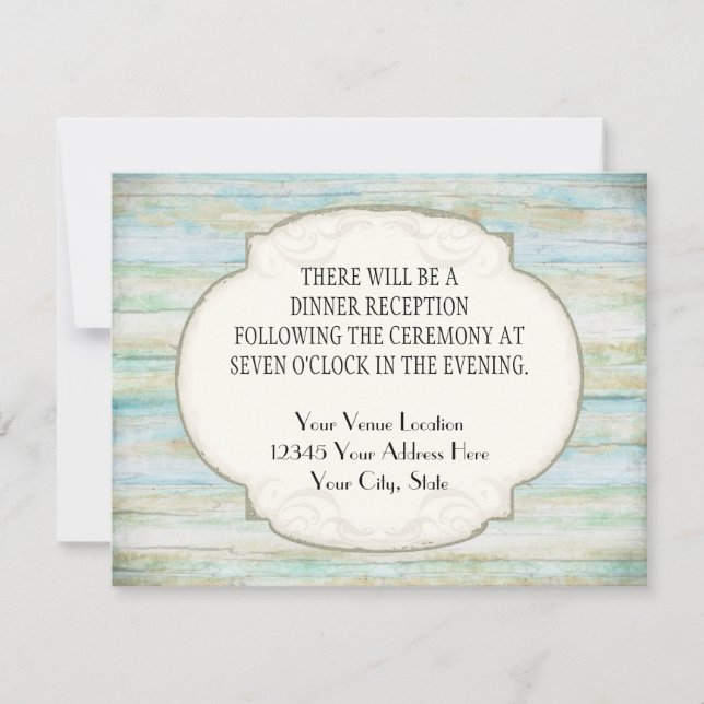 Driftwood Ocean Beach Coastal Seashore Wedding Invitation (Front)