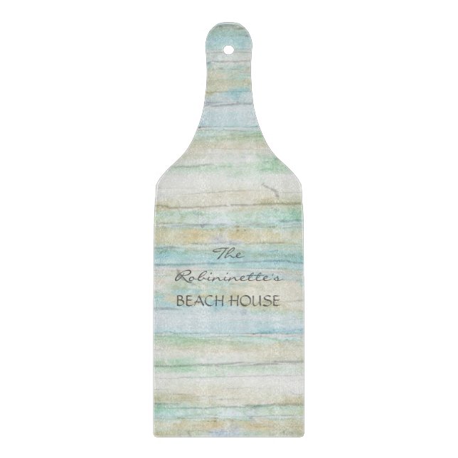 Driftwood Ocean Beach House Coastal Seashore Cutting Board (Front)