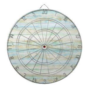 Driftwood Ocean Beach House Coastal Seashore Dartboard