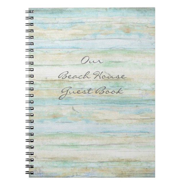 Driftwood Ocean Beach House Coastal Seashore Notebook (Front)