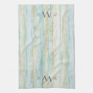 Driftwood Ocean Beach House Coastal Seashore Tea Towel
