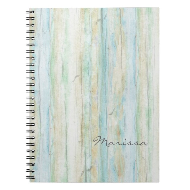 Driftwood Ocean Beach House Coastal Seashoredriftw Notebook (Front)