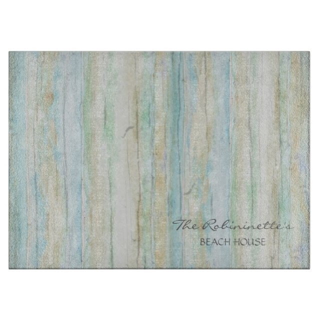 Driftwood Ocean Beach House Coastal Shore Seashore Cutting Board (Front)