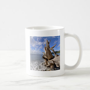 Driftwood On The Shoreline Of French Beach Coffee Mug