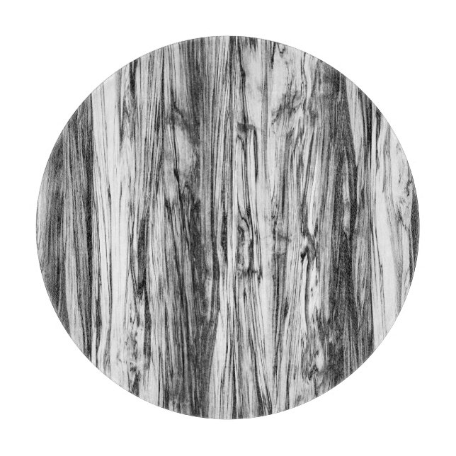 Driftwood pattern - black, white and grey cutting board (Front)