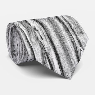 Driftwood pattern - black, white and grey tie