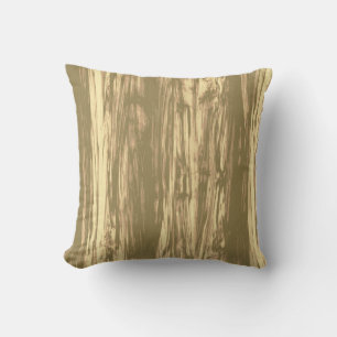 Driftwood pattern - cocoa brown and tan cushion
