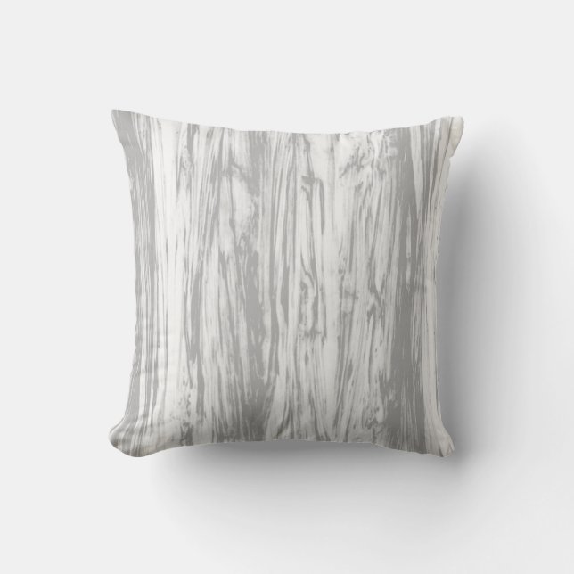 Driftwood pattern - grey / grey and white cushion (Front)