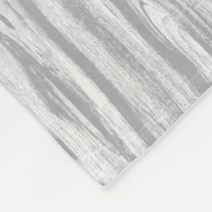 Driftwood pattern - grey / grey and white fleece blanket
