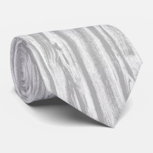Driftwood pattern - grey / grey and white tie