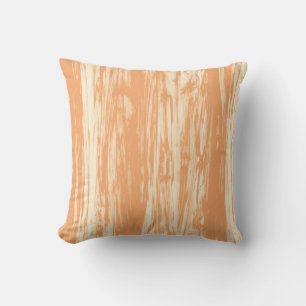 Driftwood pattern - light orange and cream cushion
