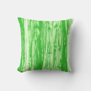 Driftwood pattern - lime green and white cushion