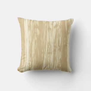 Driftwood pattern - tan, beige and cream cushion