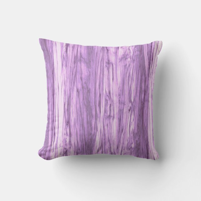 Driftwood pattern - violet purple and white cushion (Front)