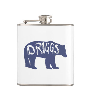 Driggs Idaho Bear Hip Flask