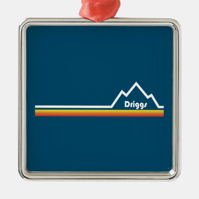 Driggs Idaho Metal Ornament (Front)