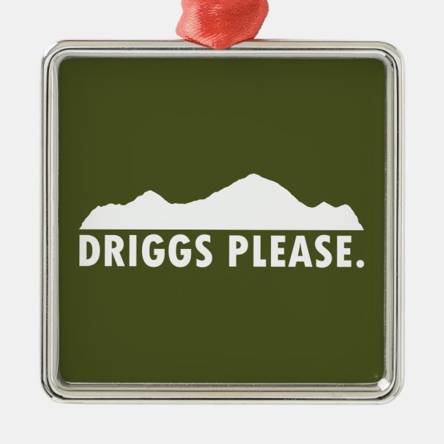 Driggs Idaho Please Metal Ornament (Front)