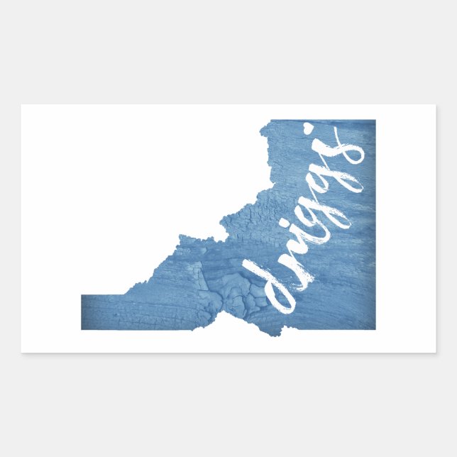 Driggs Idaho Wood Grain Rectangular Sticker (Front)