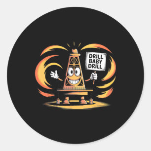 Drill Ba Trump Funny Meme Hhh Classic Round Sticker
