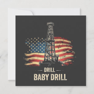 Drill Baby Drill American Trump Energy Economy Holiday Card