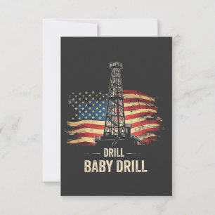 Drill Baby Drill American Trump Energy Economy Thank You Card