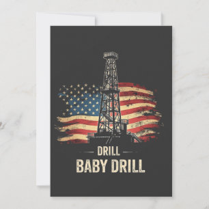 Drill Baby Drill American Trump Energy Economy  Thank You Card