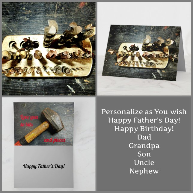 Drill Bits and Hammer Father's Day or Birthday Card (Creator Uploaded)