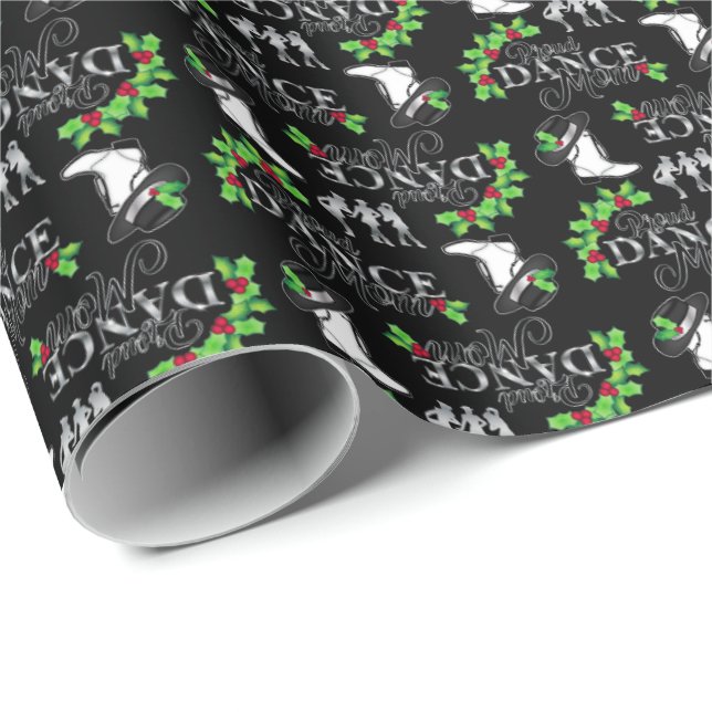 Drill Dance Team Proud Dance Mom Christmas Wrapping Paper (Roll Corner)